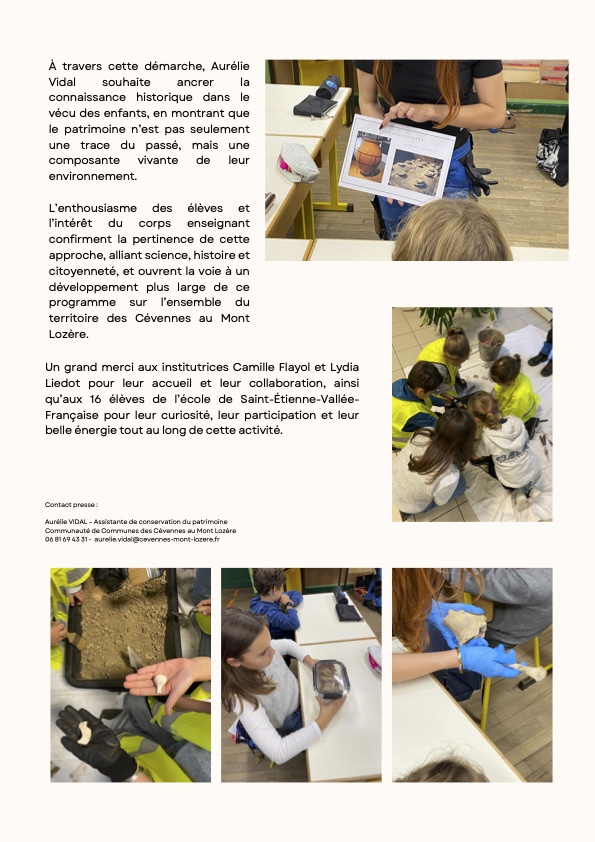 Communique de Presse atelier archeologique p2